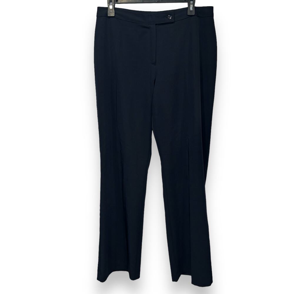 Alyn Paige Wide Leg Dress Pants Size 13/14 Navy Blue Work Wear Career Business